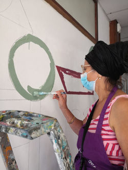 Les premières esquisses de la fresque